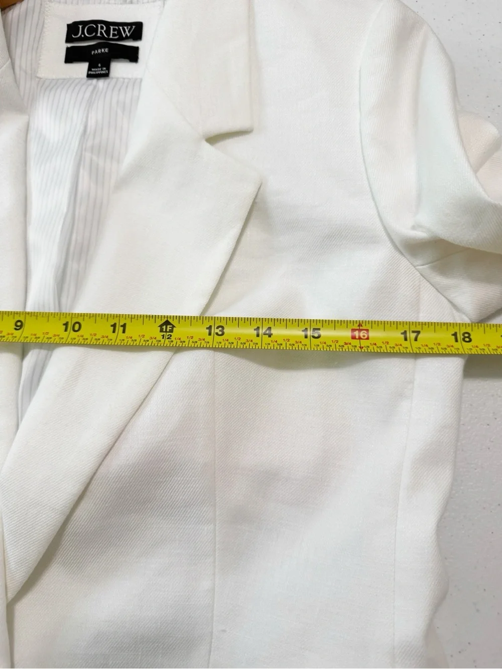 J. Crew Parke Linen Blend Blazer White 6 - Picture 10 of 16